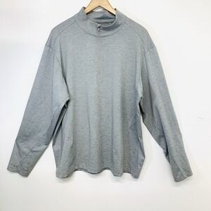 Walter Hagen Golf Polo Men 1/4 Zip XXL Gray 11 Majors Stretch Long Sleeve Travel